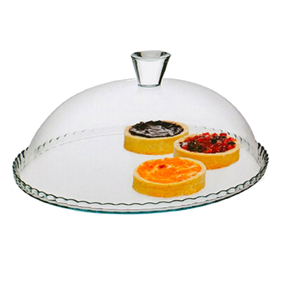 Présentoir à gâteau / tarte rond en verre transparent avec cloche en v - Maisons du Monde