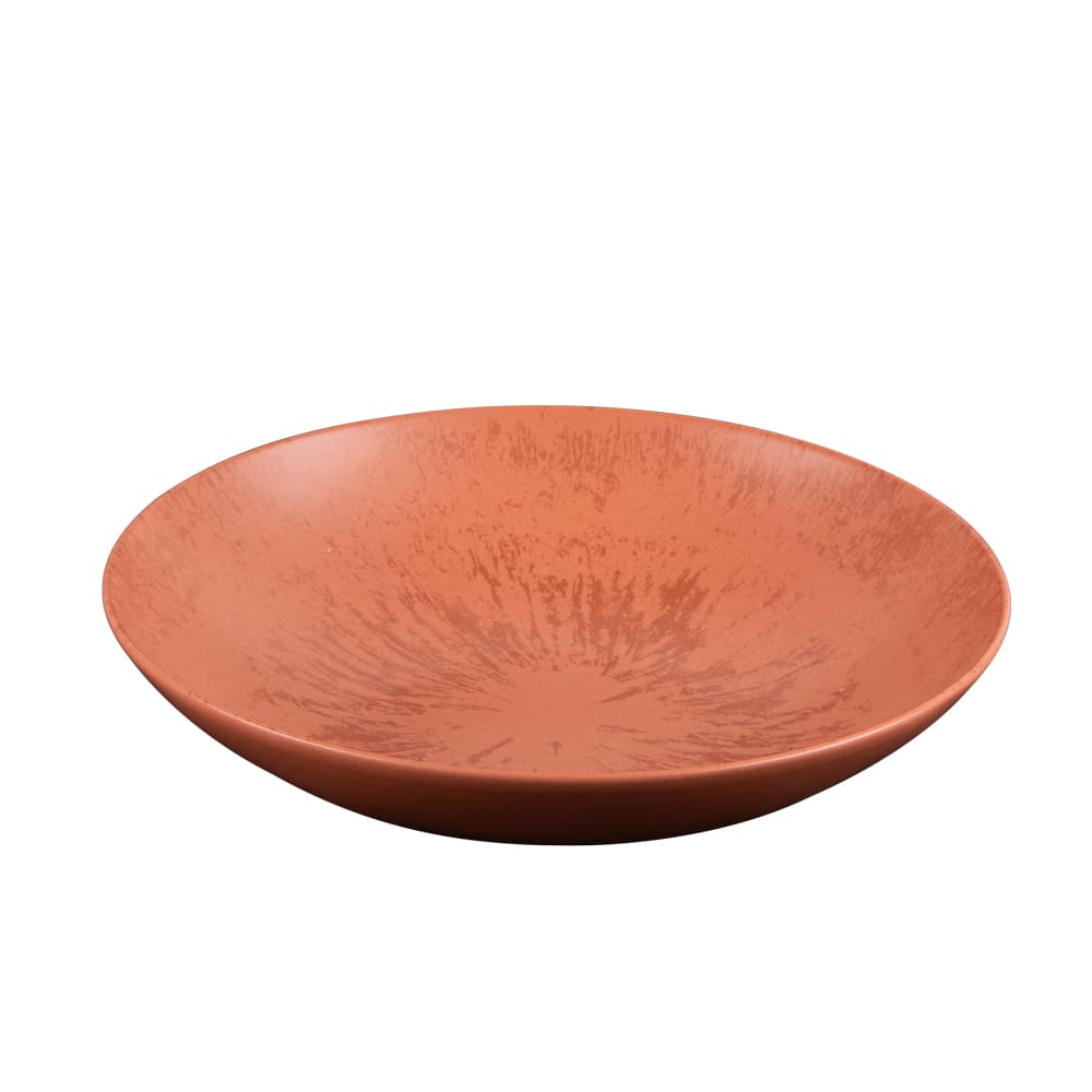 Lot de 6 assiettes creuses terracotta en grès 22 cm