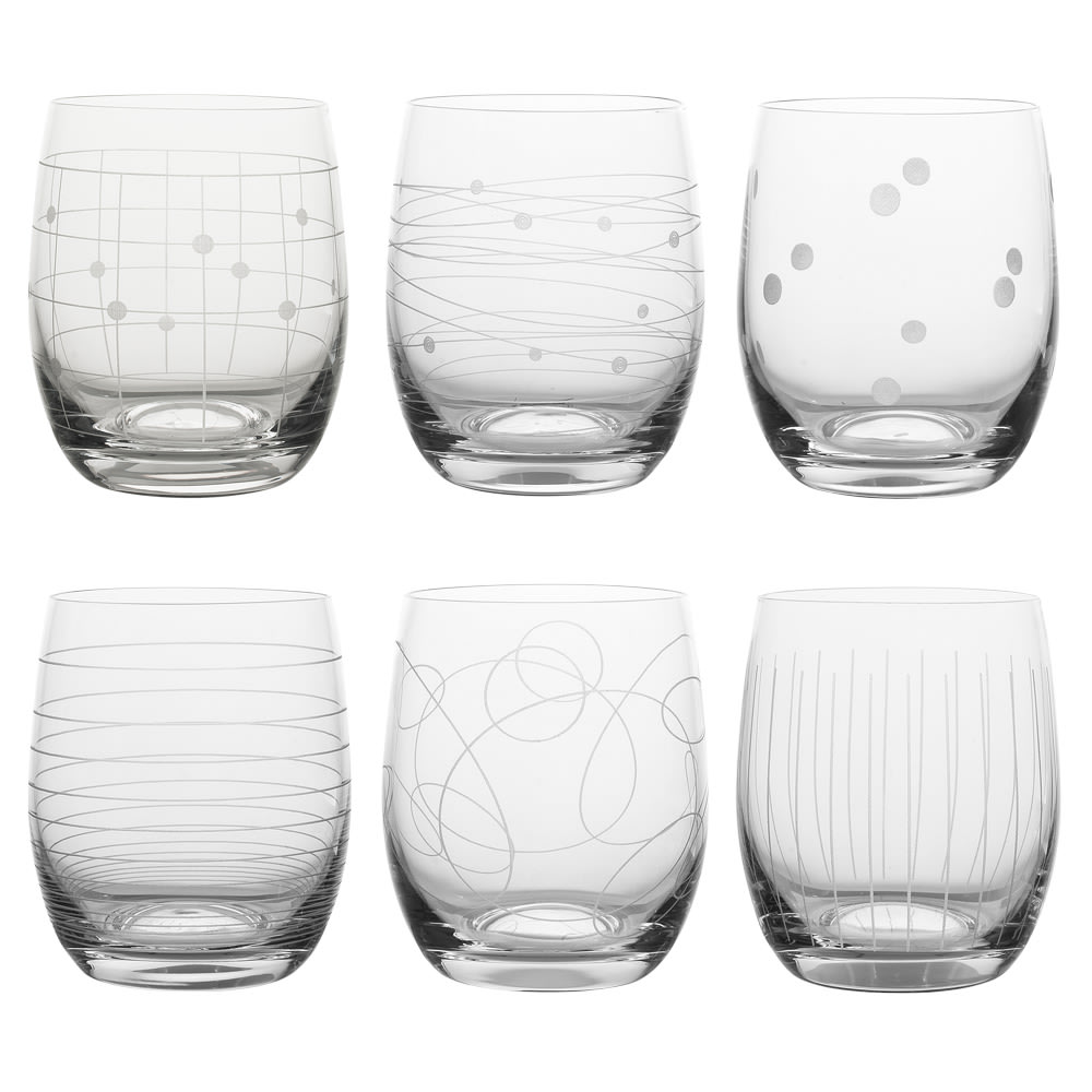 Coffret de 6 gobelets graphik 30 cl transparents / cristal en verre