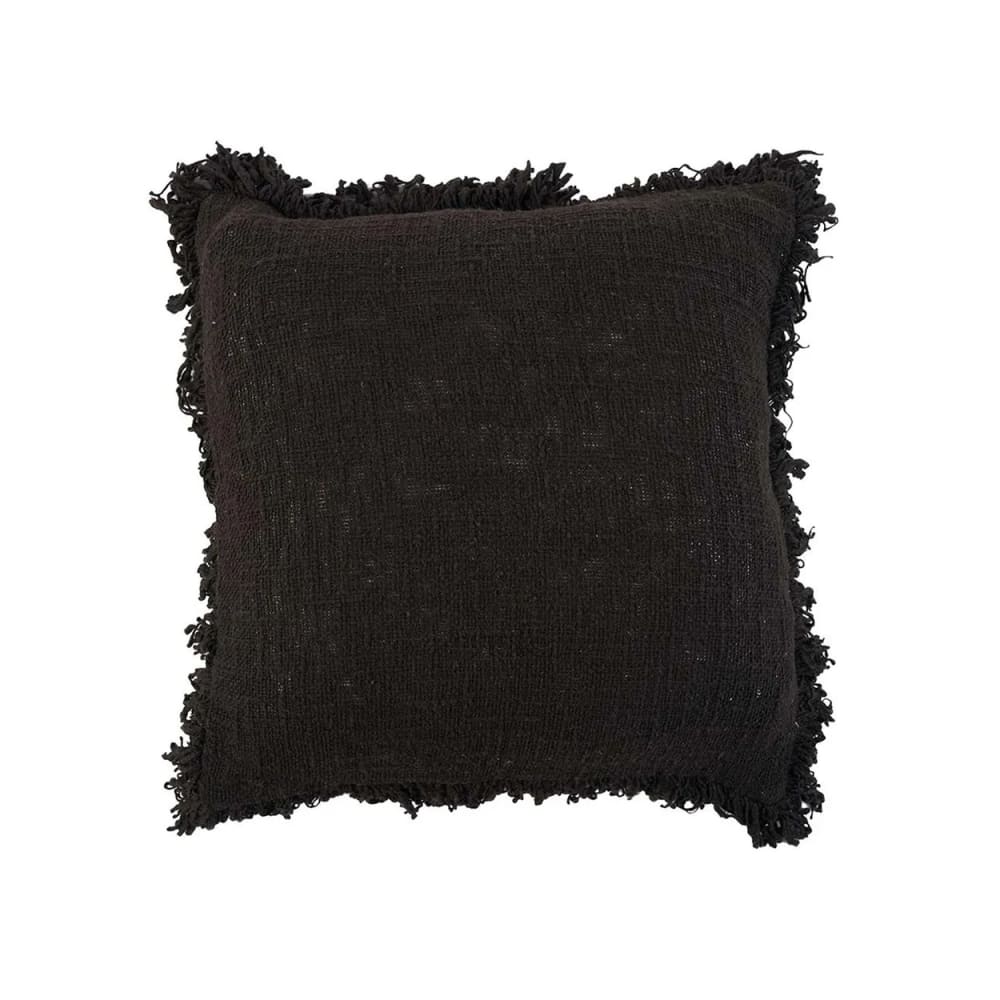Housse de coussin coton noir 50x50x10cm