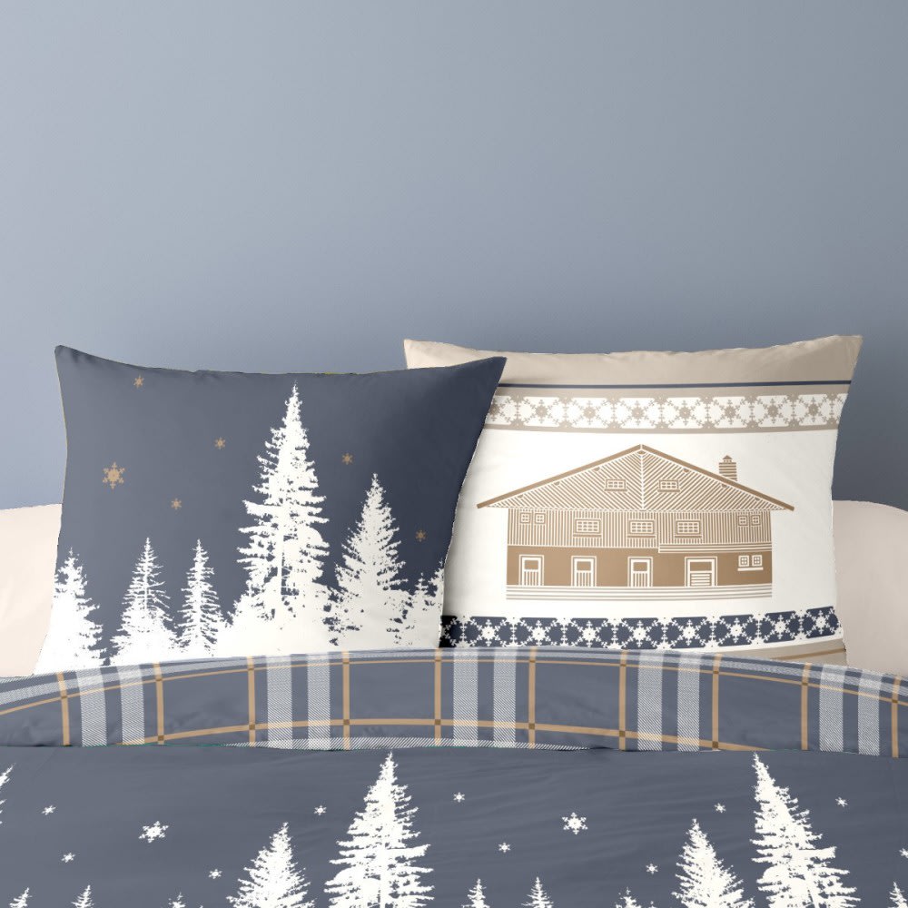 Parure de couette 100% coton flanelle imprimée 240x220cm 2 taies - Maisons du Monde