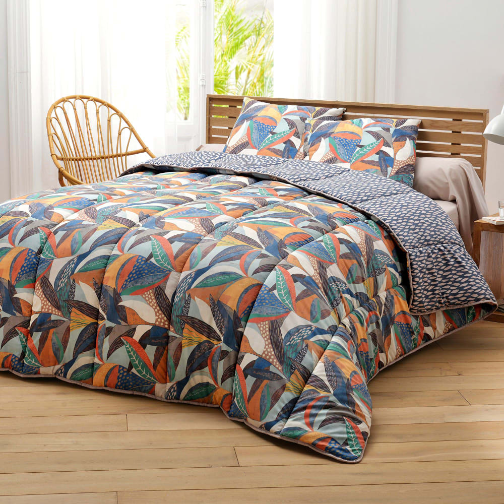 Couette légère en polyester vert 200x200cm