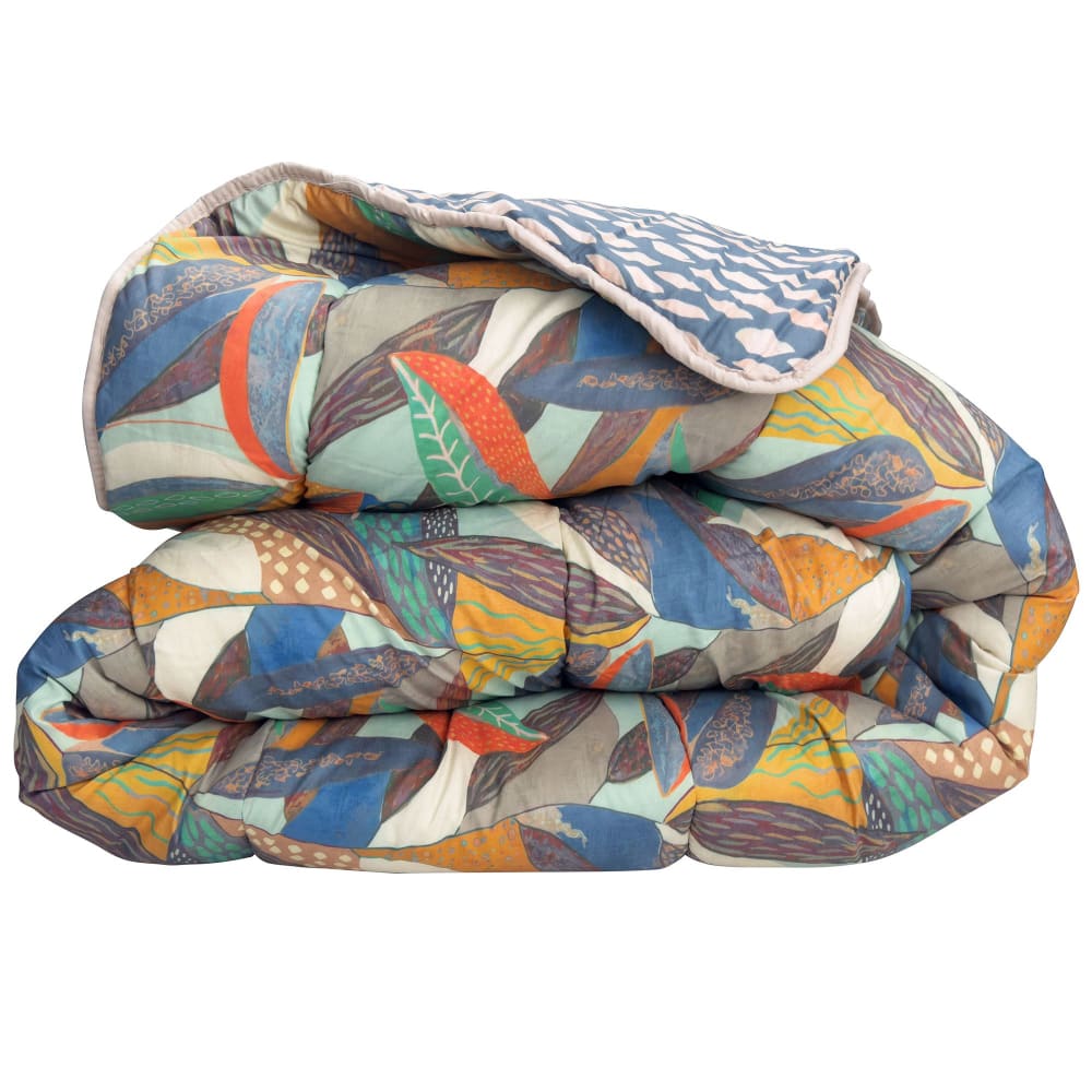 Couette chaude en polyester vert 200x200cm