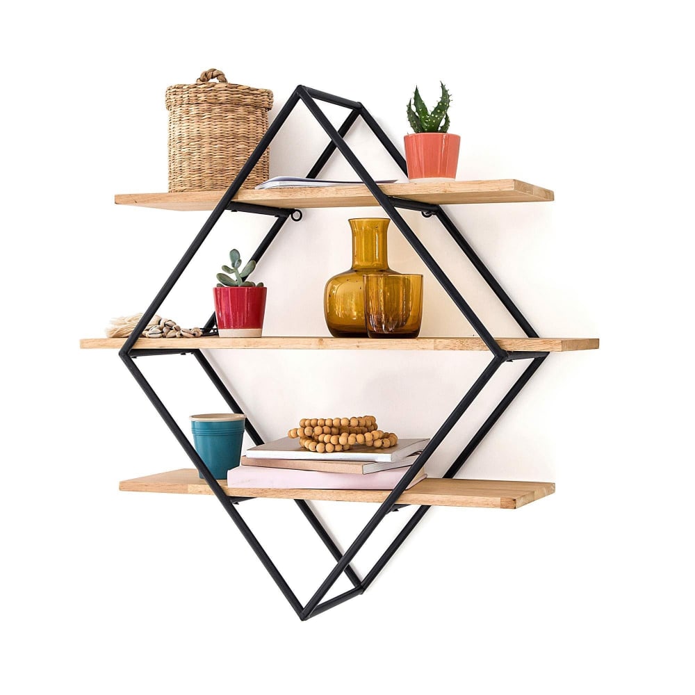 Étagère murale en bois naturel