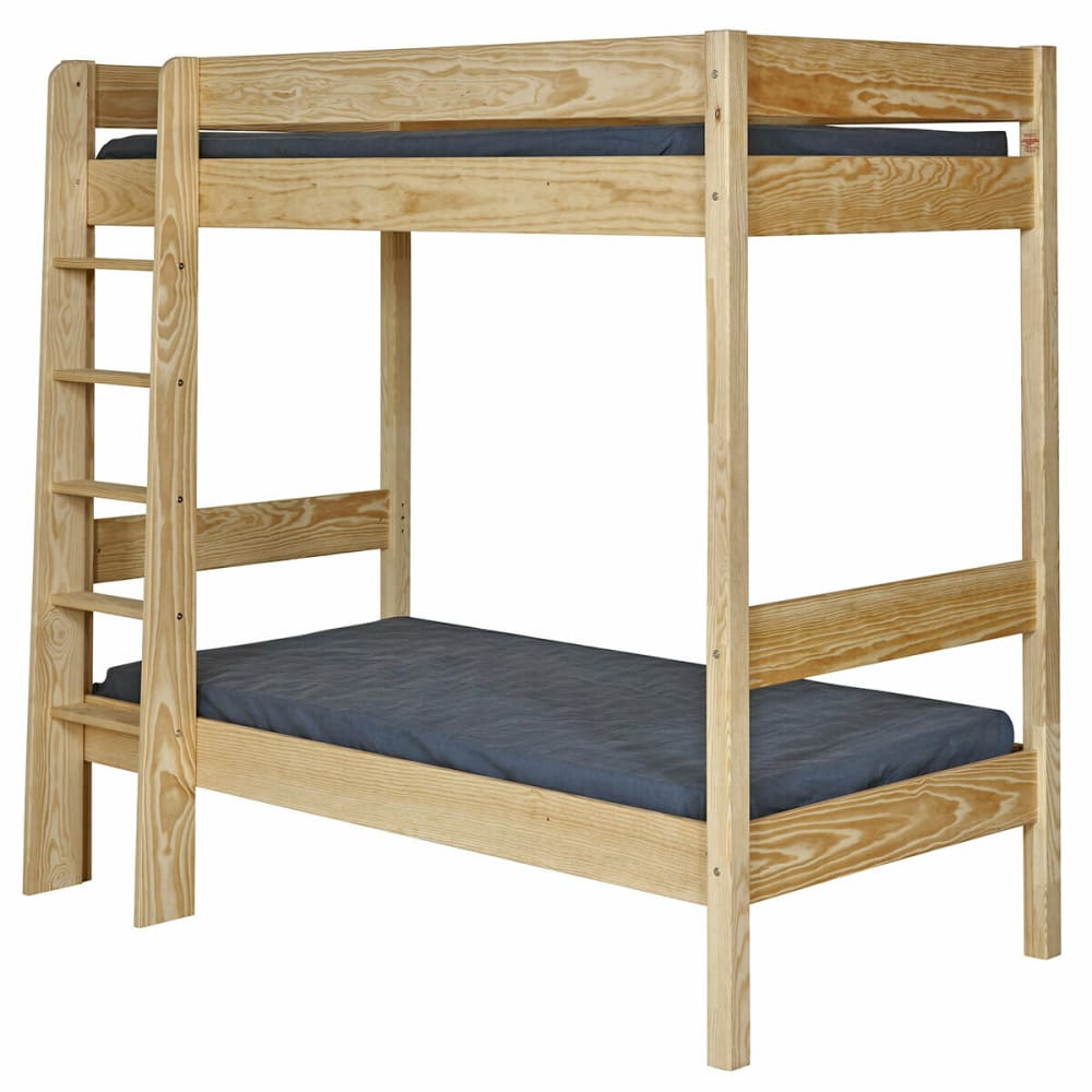 Pack lit superposé avec matelas bois massif 90x190 cm