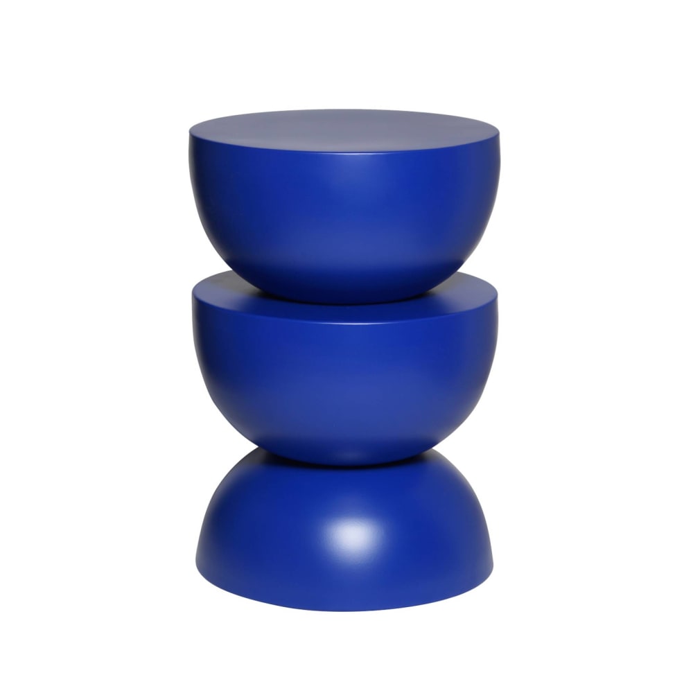 sweeek Beistelltisch aus Metall, blau, Sofaende - Metall