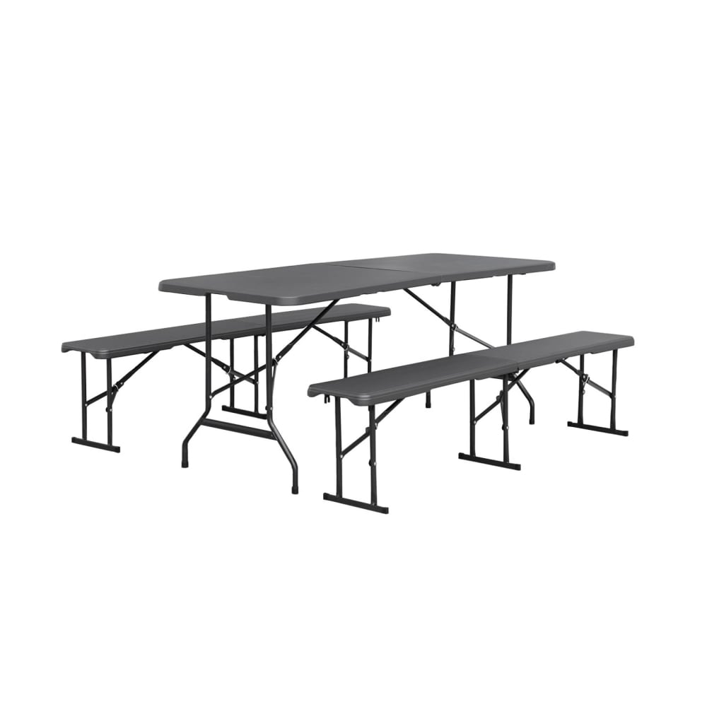 Set de table et bancs de réception, gris foncé - Maisons du Monde