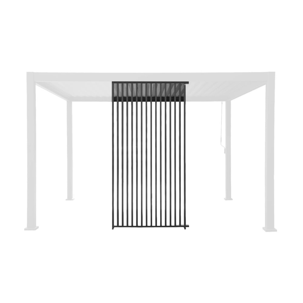 Persienne verticale 4m pour pergola bioclimatique triomphe anthracite - Maisons du Monde