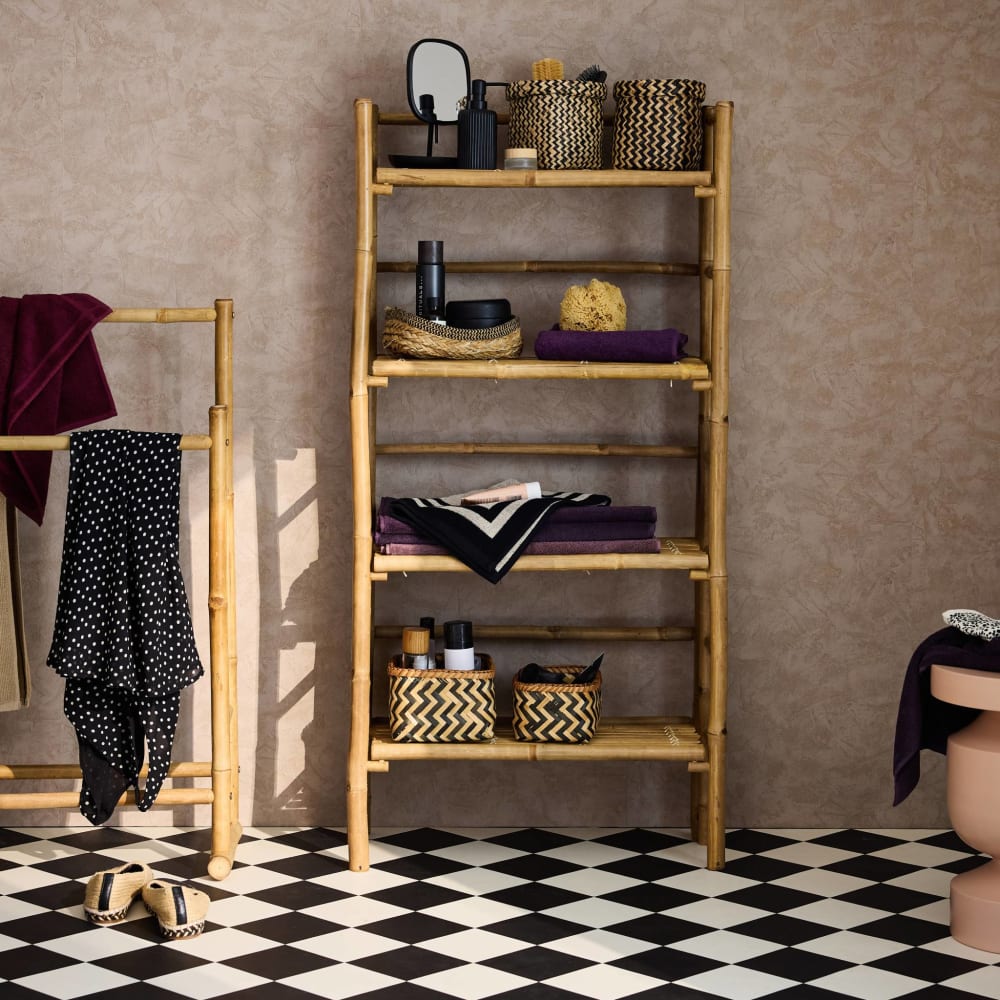 Etagère en bambou 4 niveaux 135.5cm