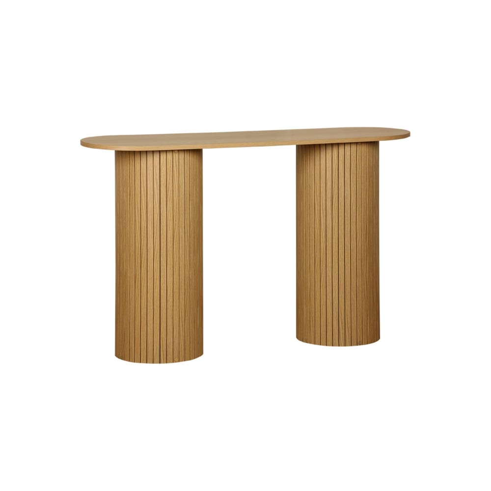 Console ovale scandinave, naturel
