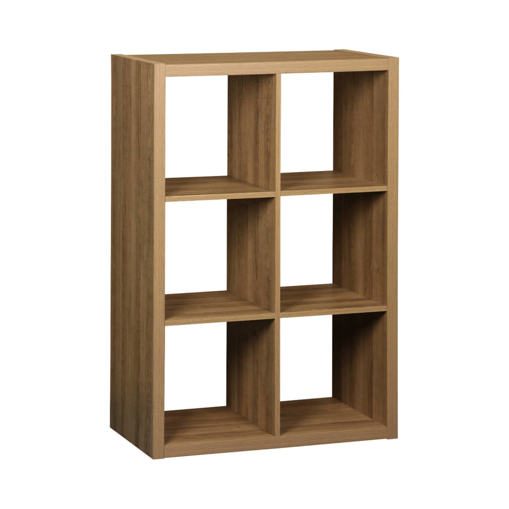 sweeek Bücherregal mit 6 Fächern, Mangoholz-Look style classic chic Braun Spanplatte
