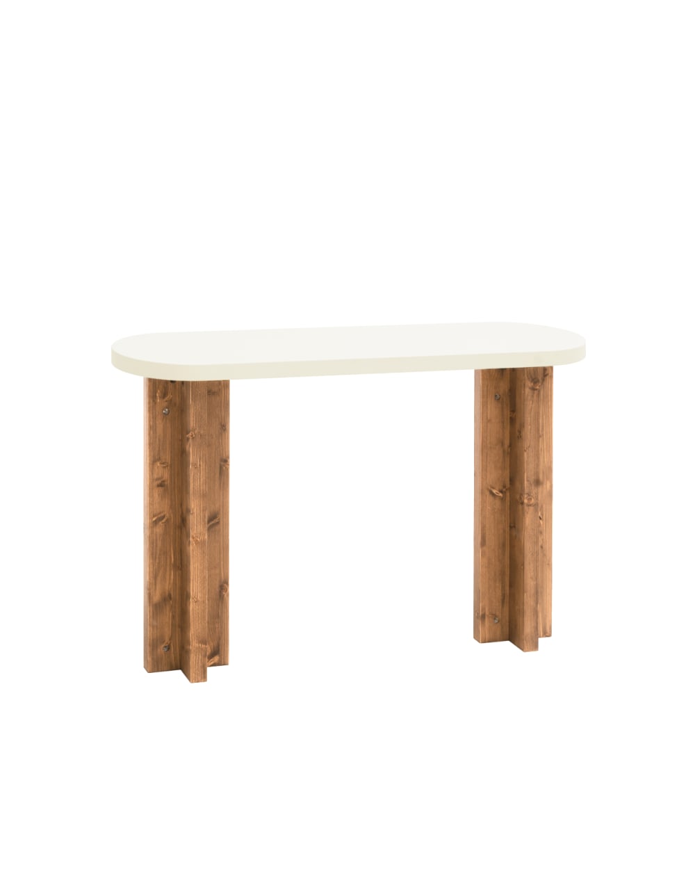 Console en microciment blanc et vieilli 120x80cm
