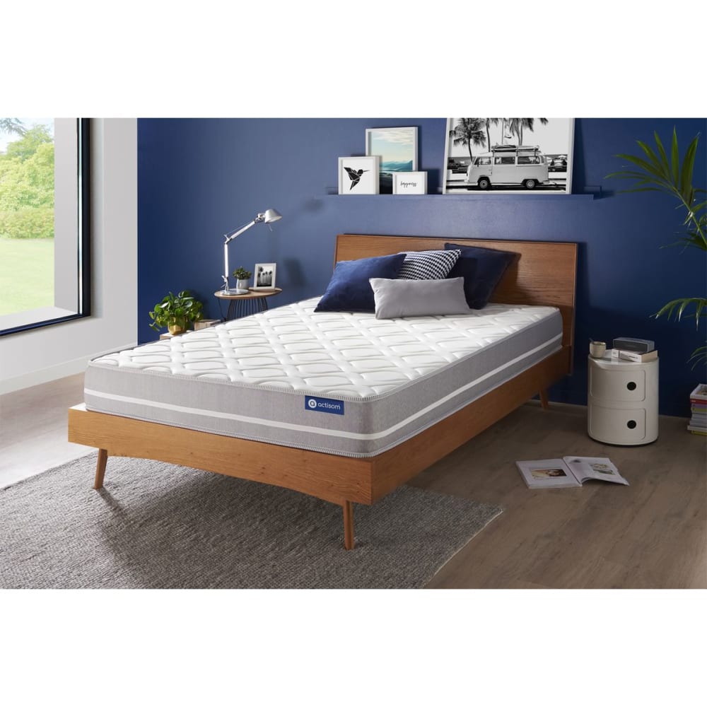 Actisom Matratze Taschenfederkern 200 x 200 cm, weiß, Härtegrad : Mittel style classic chic - Stoff