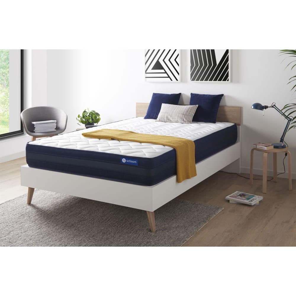 Actisom Matratze aus Latex und Memory-Schaum 160 x 200 cm, weiß style classic chic - Stoff