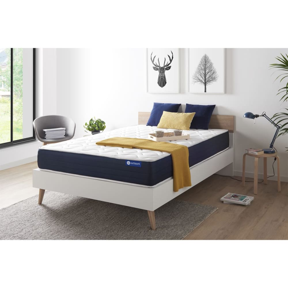Actisom Matratze aus Latex und Memory-Schaum 180 x 200 cm, weiß style classic chic - Stoff