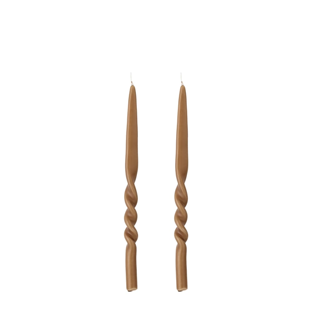 Bloomingville Bougies en paraffine marron ( pack de 2 ) style campagne - Cire