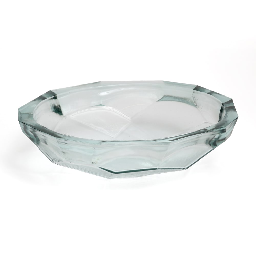 Bol verre recyclé bleu 34x34x9cm