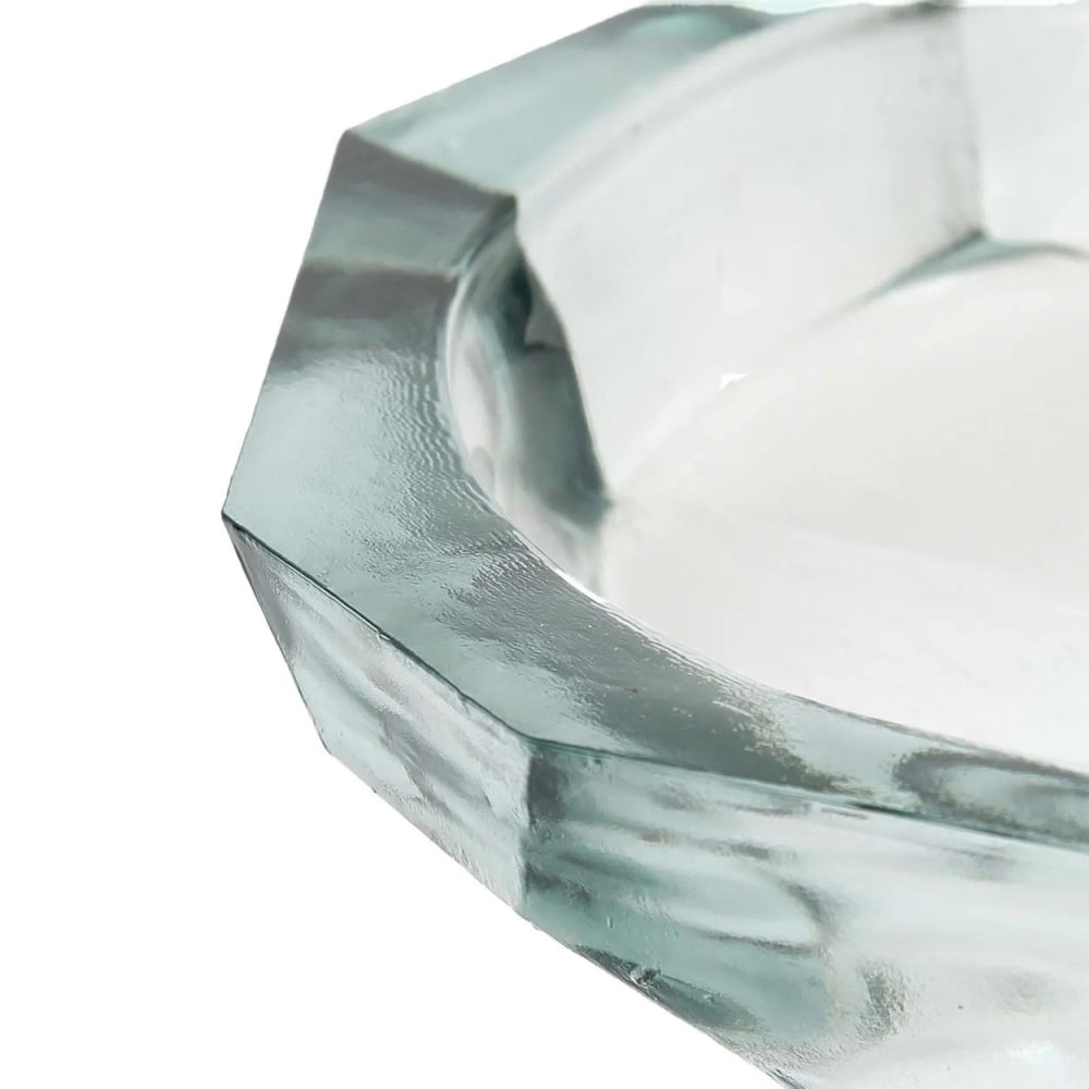 Bol verre recyclé bleu 34x34x9cm - Maisons du Monde