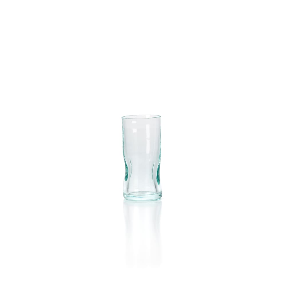 Bazar Bizar Verre à shot en verre recyclé transparent 4x4x9 cm style bord de mer Beige