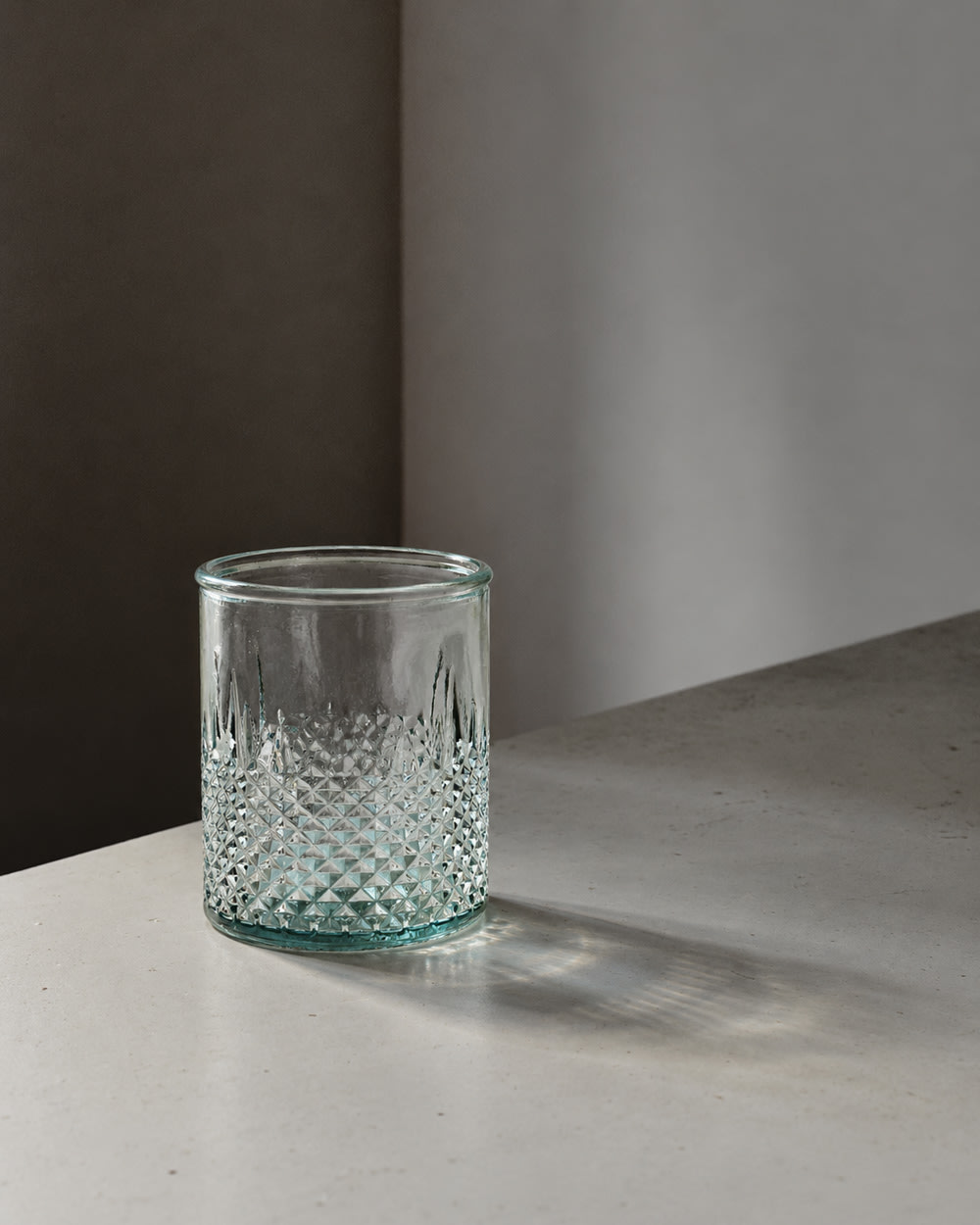 Verre verre recyclé bleu 9x9x11cm - Maisons du Monde