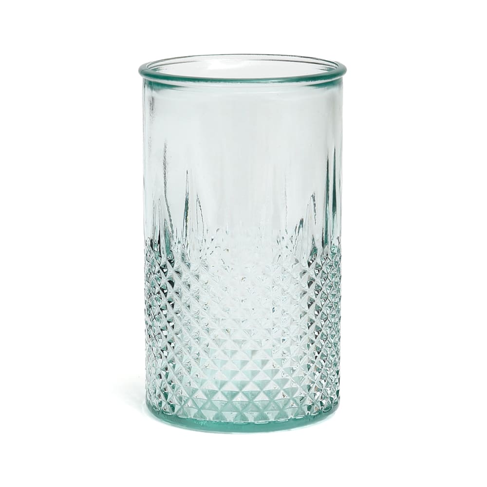 Verre verre recyclé bleu 8x8x14cm Verre verre recyclé bleu 8x8x14cm
