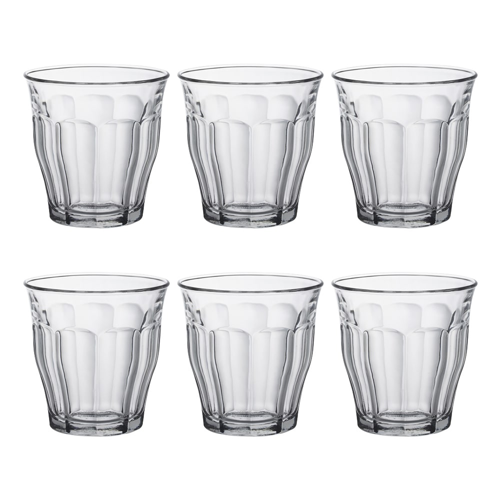 Boîte de 6 gobelets   20 cl transparents / cristal en verre