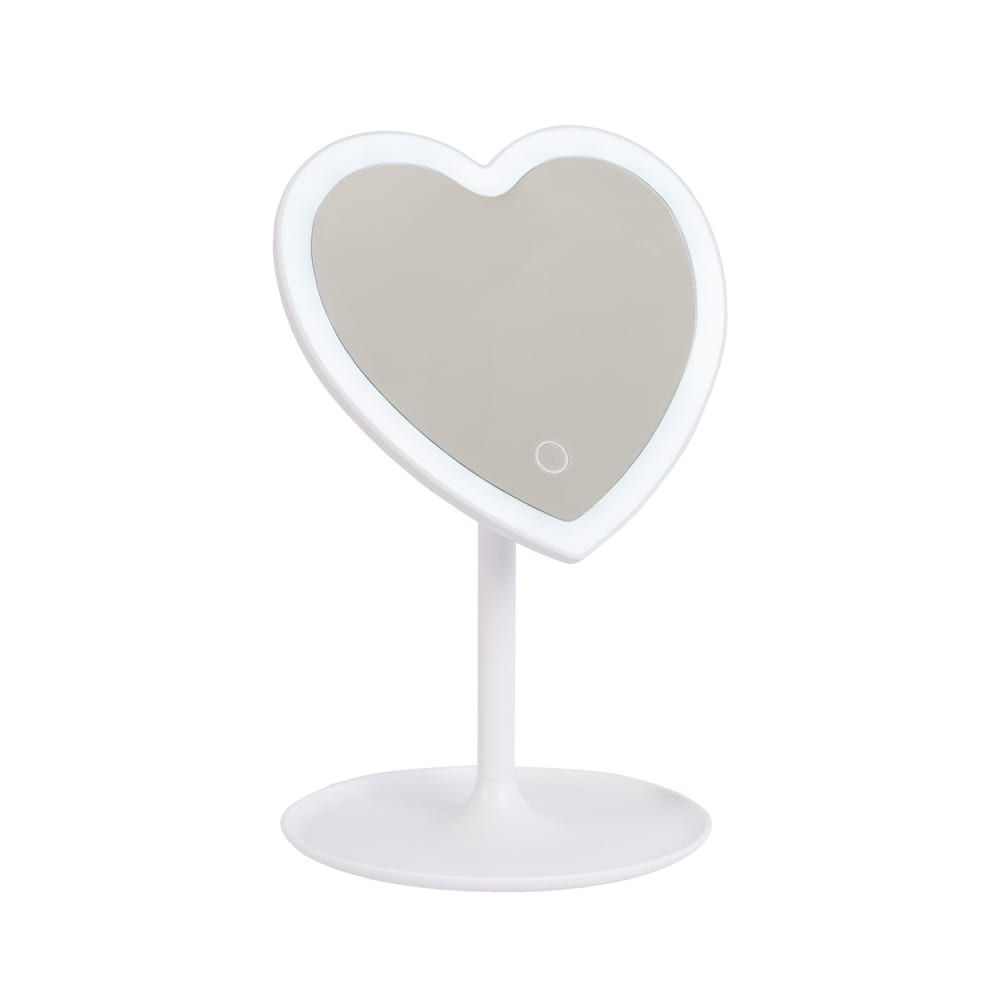 Flamingueo Schminkspiegel mit Beleuchtung ABS 38x19,5x18cm Weiß Weiß Pvc - Polyvinlychlorid