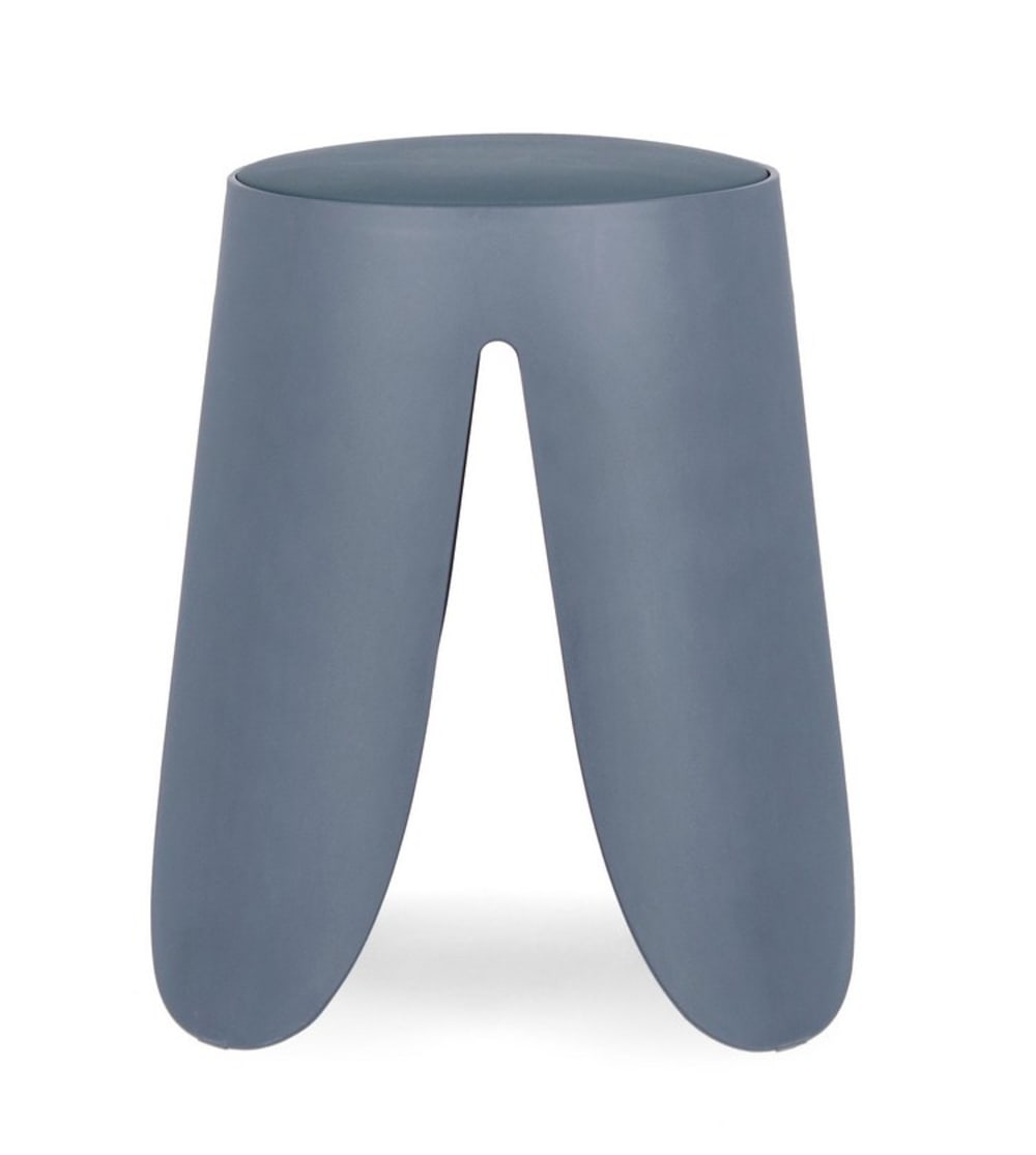 Lot de 2 tabourets en polypropylène laiton