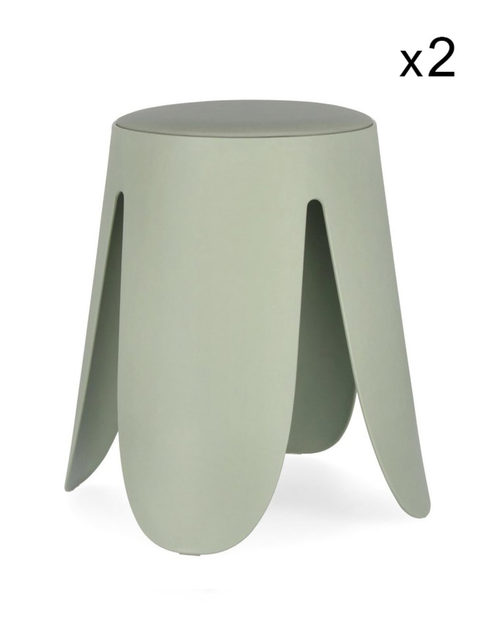 Lot de 2 tabourets en - vert
