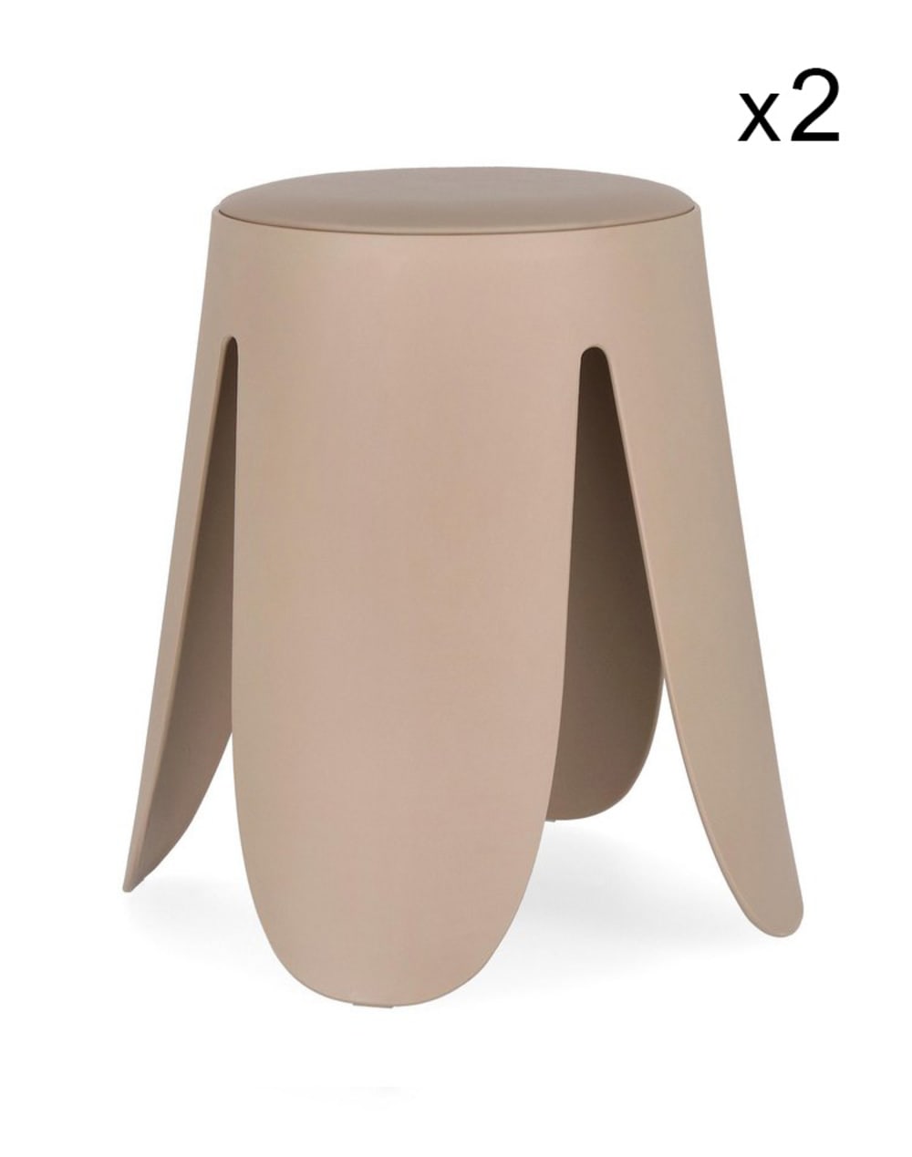 Lot de 2 tabourets en - ivoire