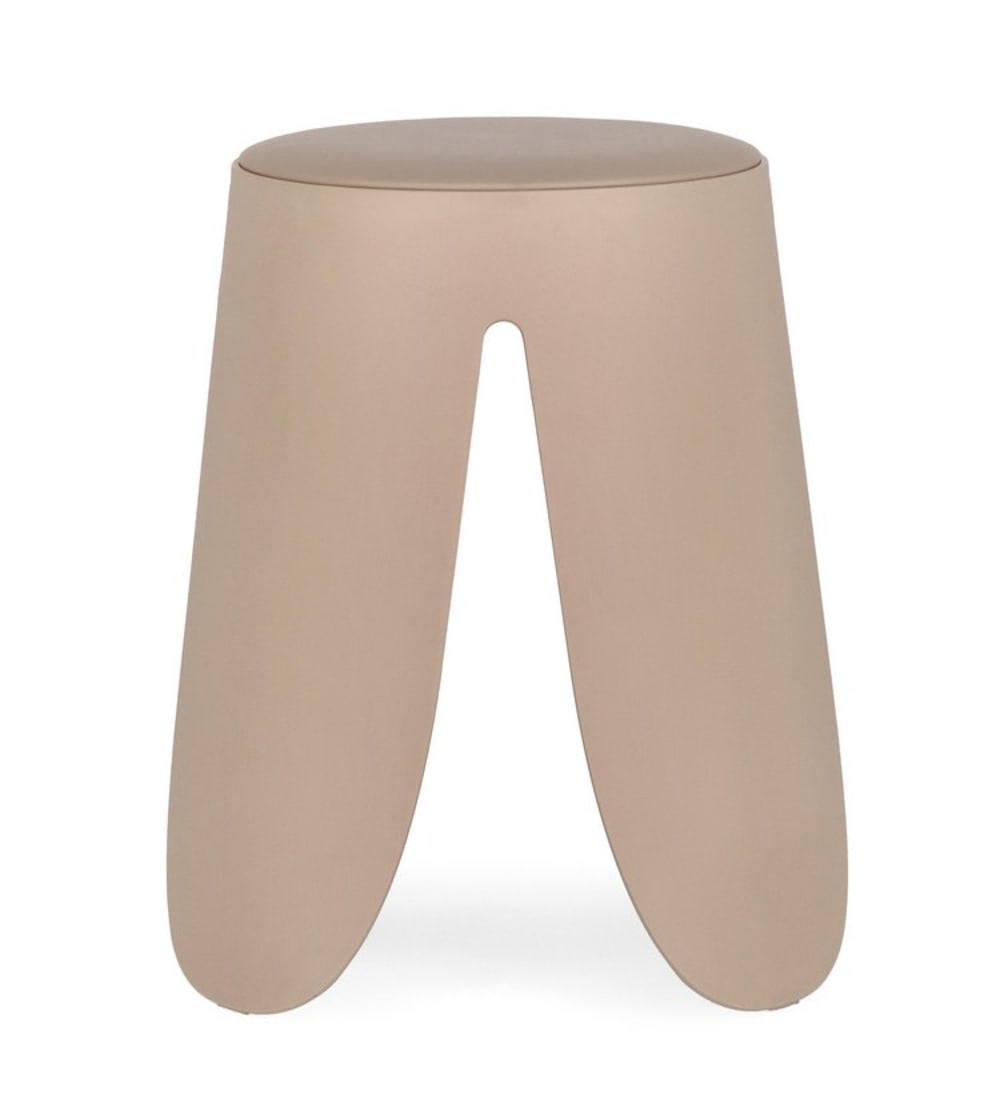 Lot de 2 tabourets en polypropylène ivoire
