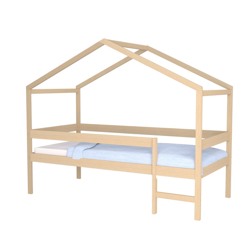 Lit cabane en épicéa massif 90x190 cm (Weber industries) - Image 2