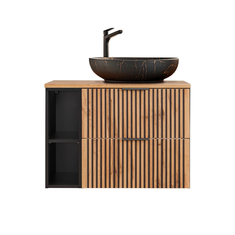 mueble lavabo individual 80cm paneles de melamina y mdf madera
