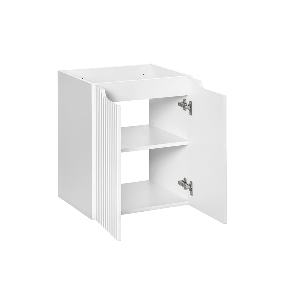Einzelwaschtisch 50cm 2 Türen Melamin Weiß - Maisons Du Monde