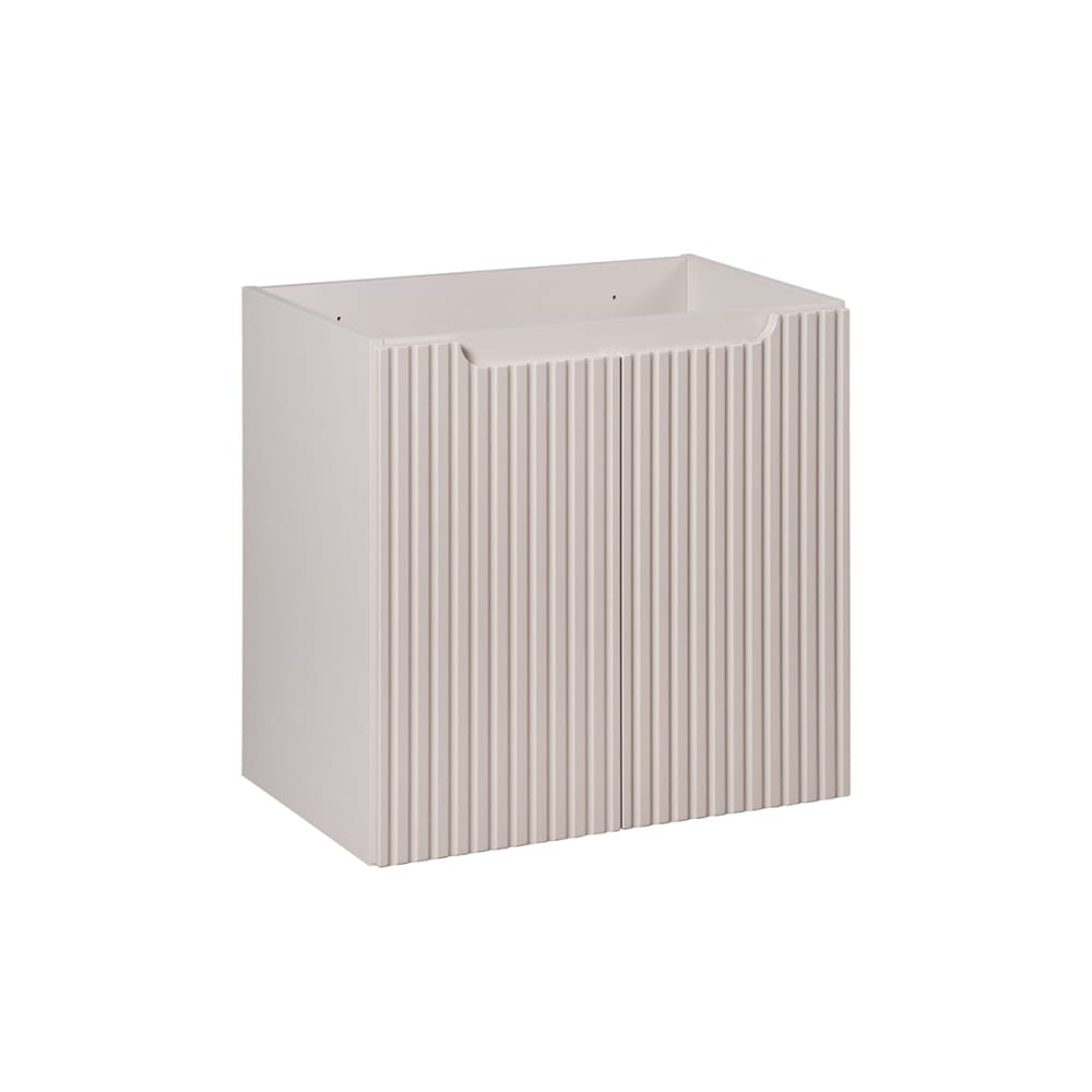 Petits meubles Waschbeckenunterschrank 60cm 2 Türen Melamin Kaschmir Beige Spanplatte