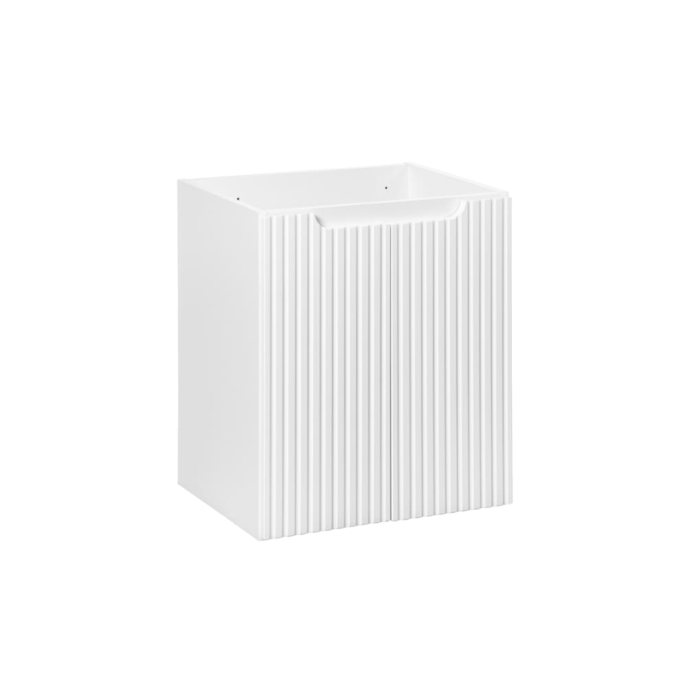 Petits meubles Waschbeckenunterschrank 50cm 2 Türen Melamin Weiß Weiß Spanplatte