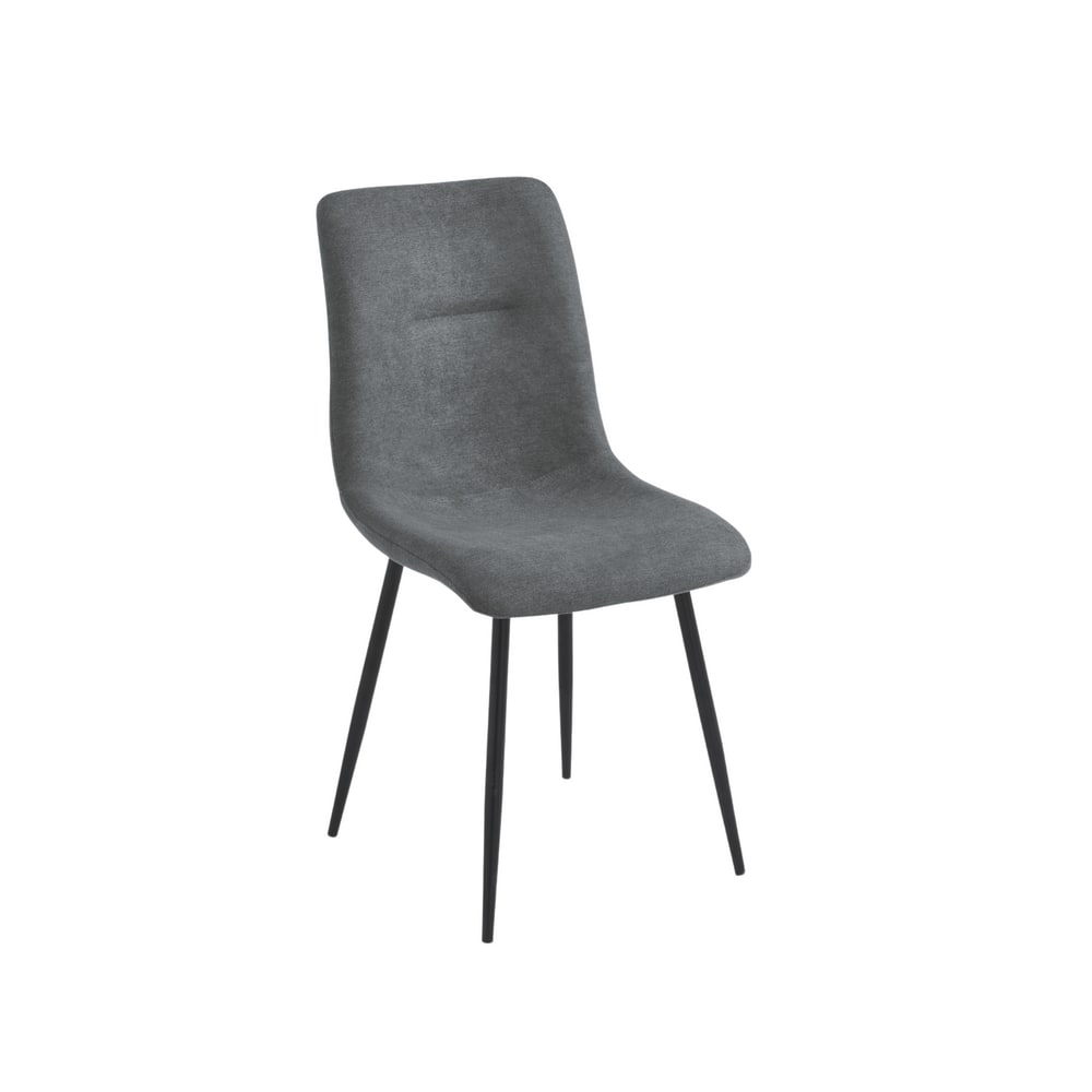 lot de 2 chaises en tissu - gris