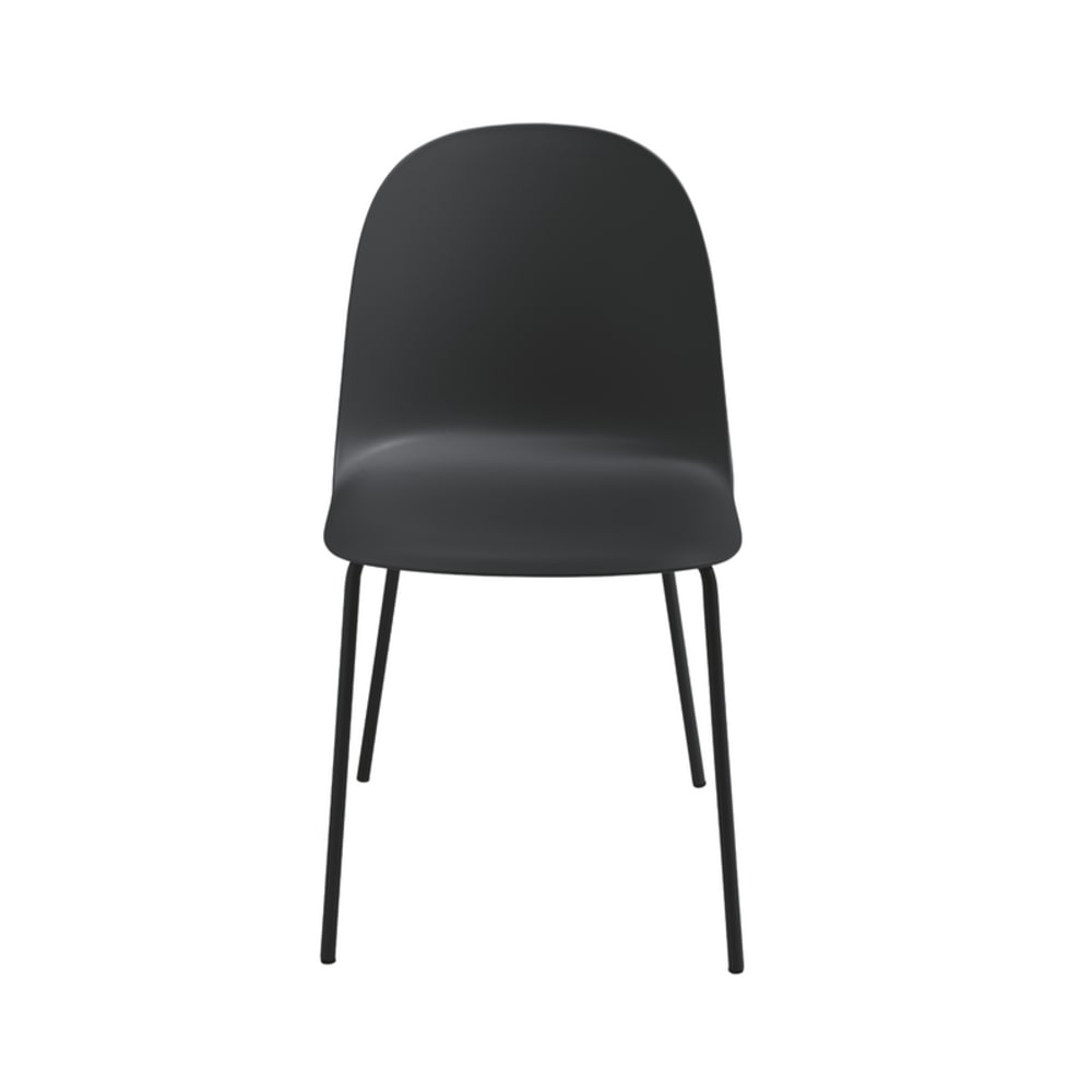Lot de 2 chaises en polypropylène - noir