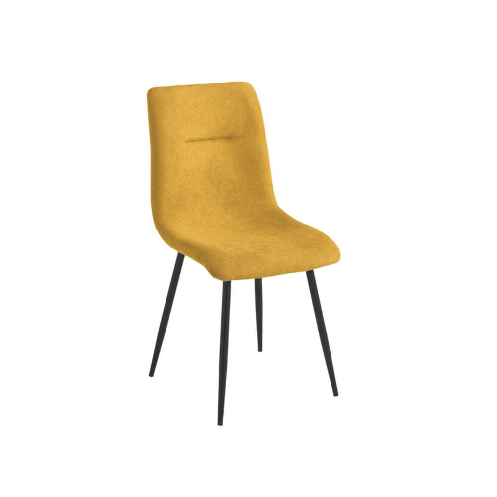 Lot de 2 chaises en tissu - jaune