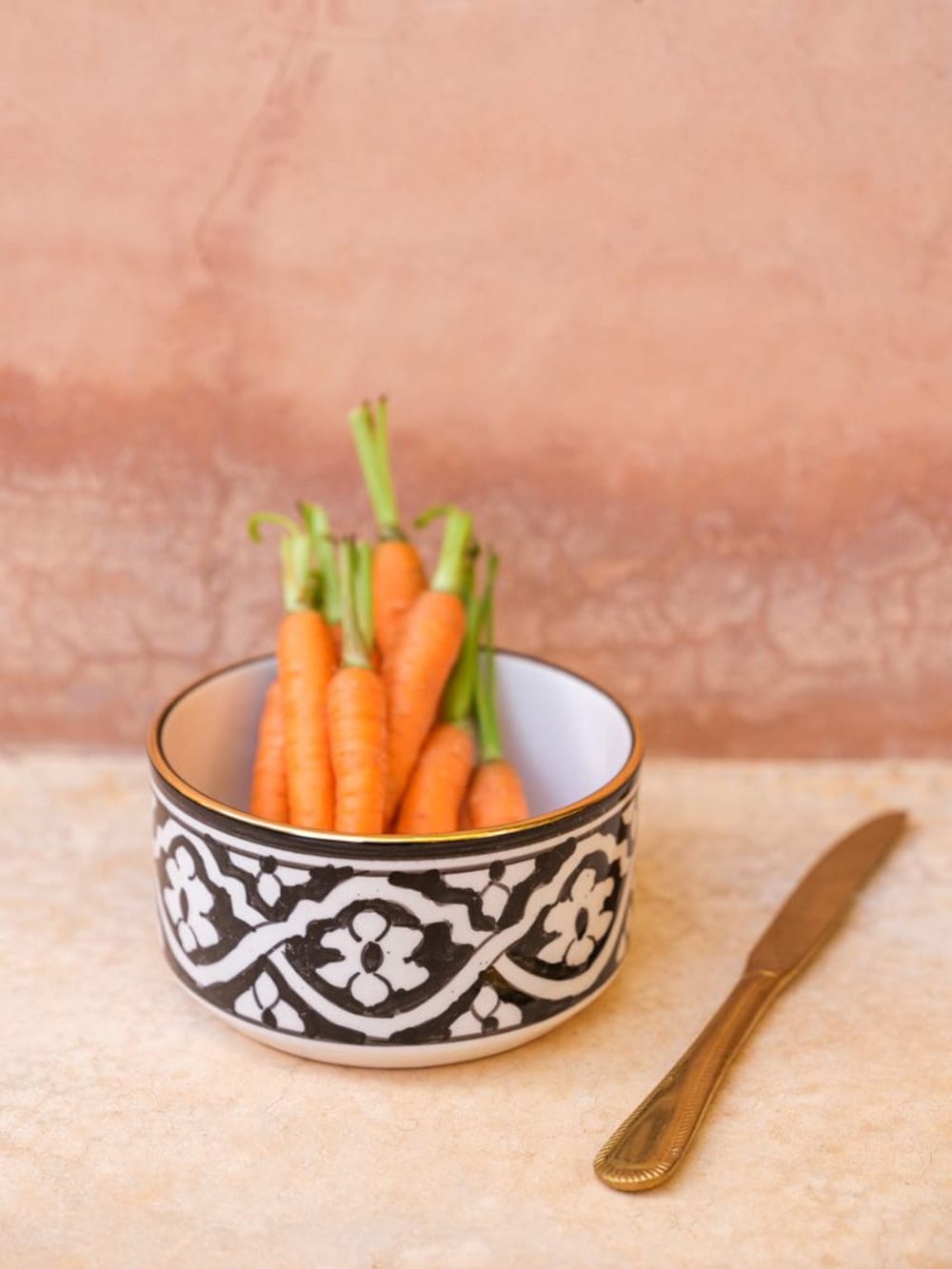 Grand bol droit noir doré D14CM - Maisons du Monde