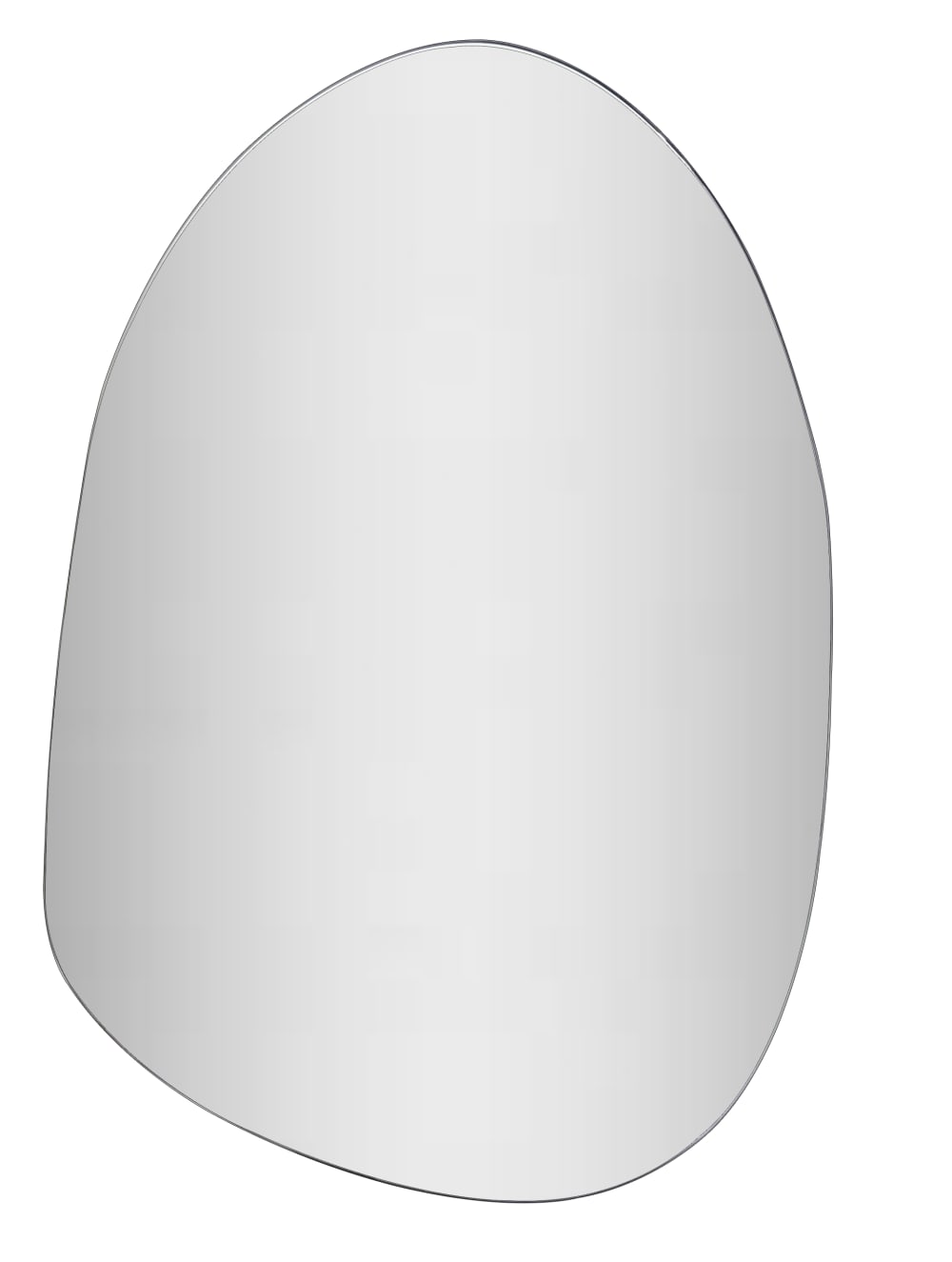 Fragix Organic Spiegel aus Glas, 95x65 cm Schwarz Metall