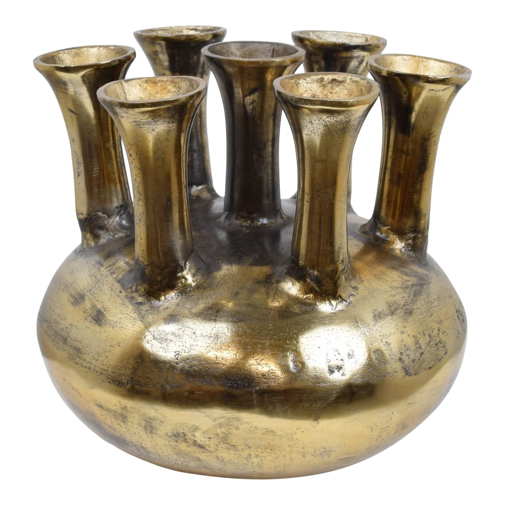 LOFT42 Tulpenvase aus Aluminium, 35x42 cm, Gold Gold Aluminium