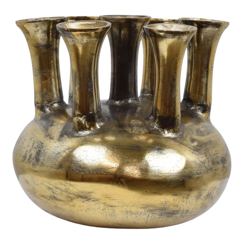 Tulpenvase aus Aluminium, 35x42 cm, Gold - Maisons Du Monde