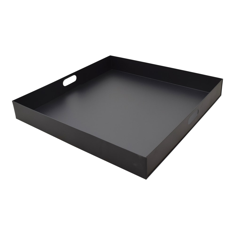 Tablett aus Metall, 60x60 cm, Schwarz - Maisons Du Monde