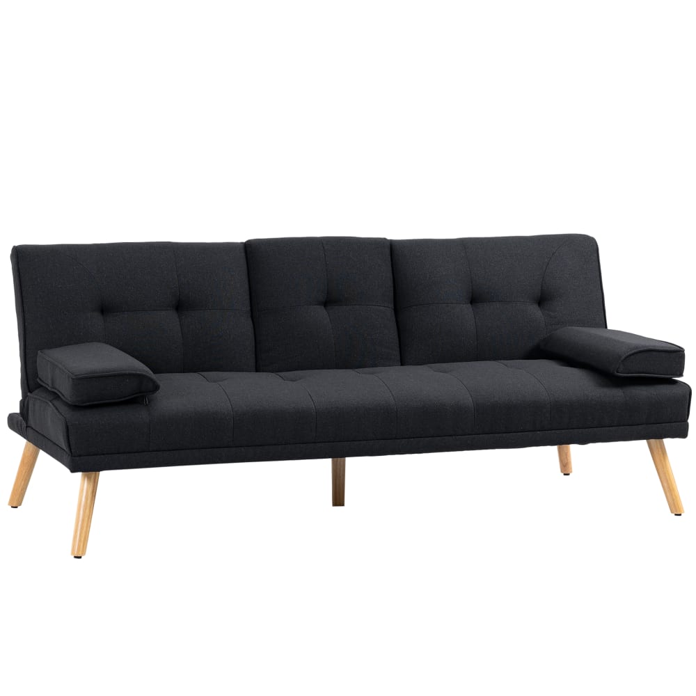 Canapé convertible 3 places scandinave inclinable modulable anthracite