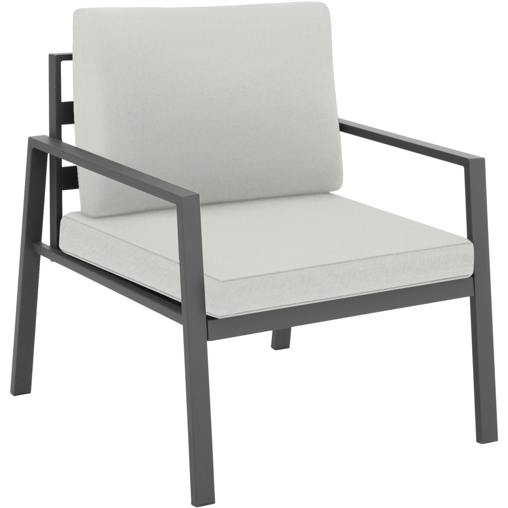 Salon de jardin Avec cadre en aluminium pour 4 personnes gris clair