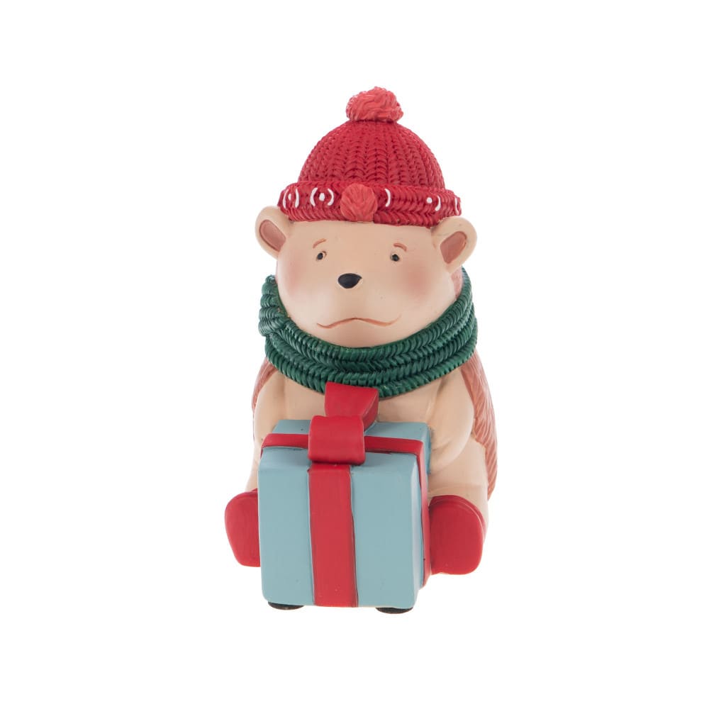 Amadeus Les Petits Tirelire hérisson noël multicolore en résine Multicolore Résine - 7x12x12cm