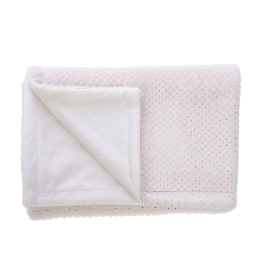 Amadeus - Plaid enfant crème et or 100x75 cm beige en polyester