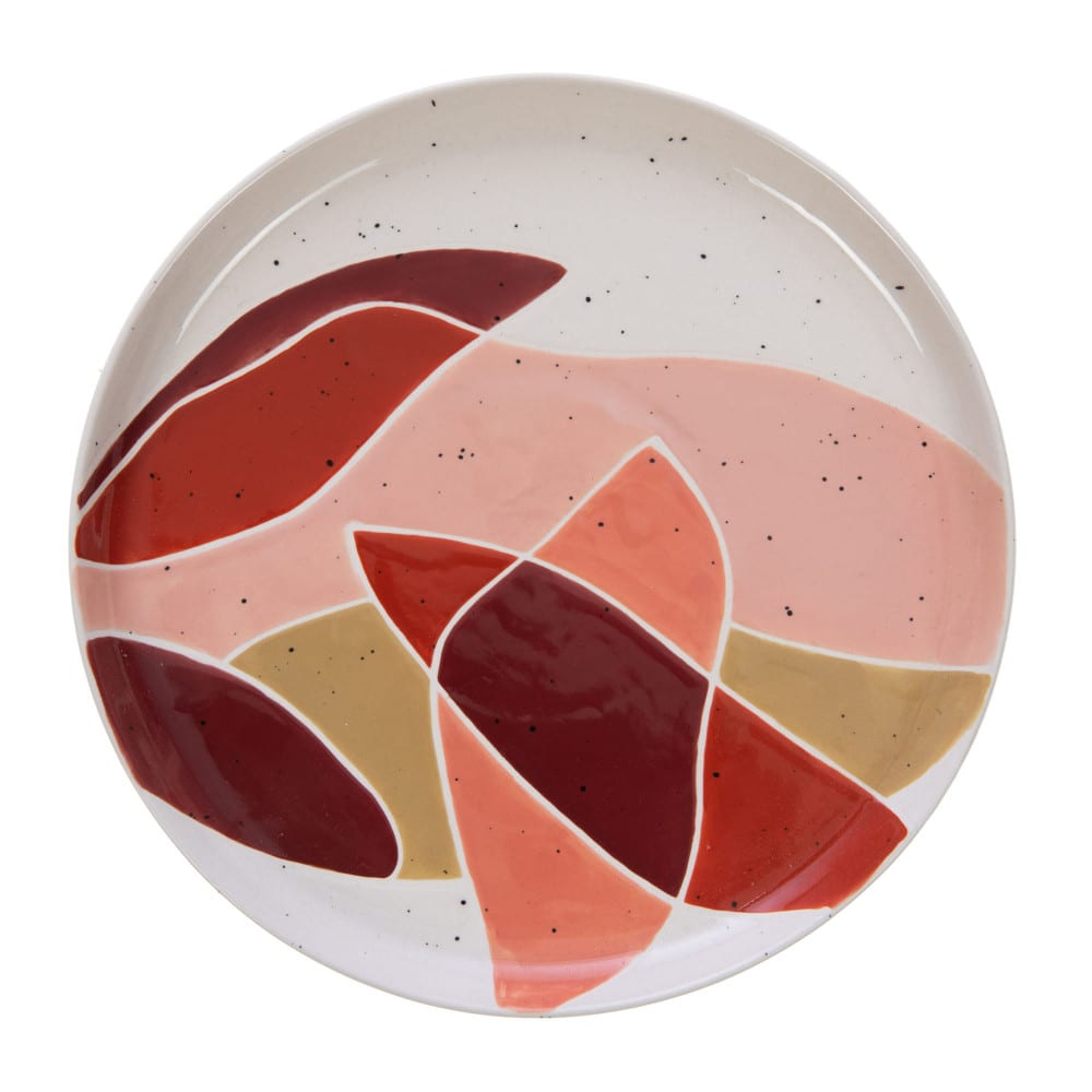 Lot de 6 assiettes plates elena en grès 26 cm