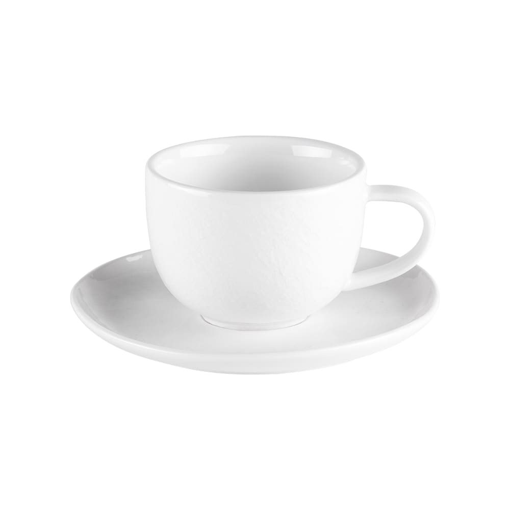 Lot de 6 tasses à café avec sous-tasses blanches 9 cl Lot de 6 tasses à café avec sous-tasses blanches 9 cl